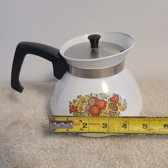 Corning Ware Kettle - Spice Of Life - 6-Cup Coffee/Tea pot with Lid - Picture 7 of 15